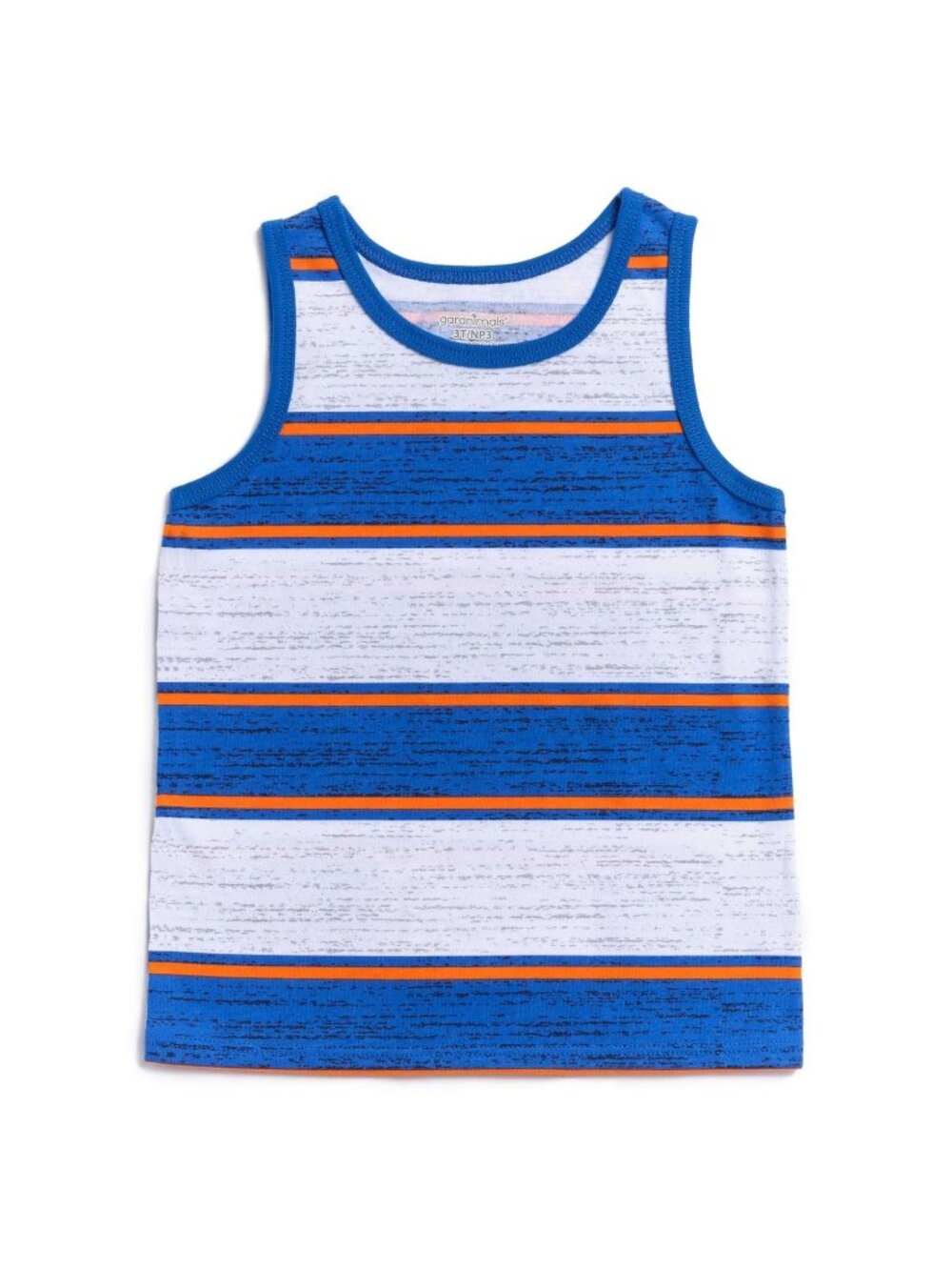 Garanimals Toddler Boy Girl Blue Gray Orange Stripe Summer Tank Shirt Size 5T